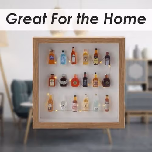 VFM e-Store Multicolour LED Rectangular Wood Frame Bottle Decoration – 4