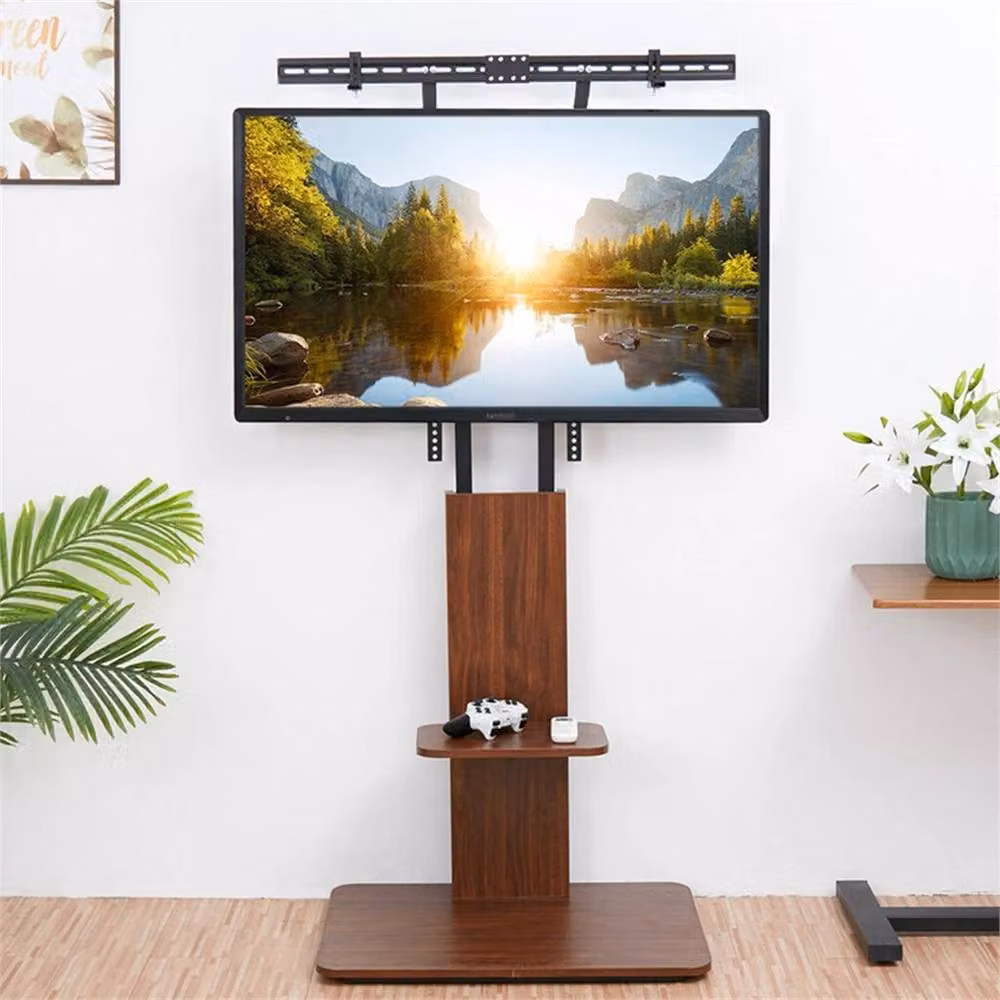 Nordara Heavy Duty Industrial TV Floor Stand in Brown, W/D/H: 100 x 100 x 152 cm – 5