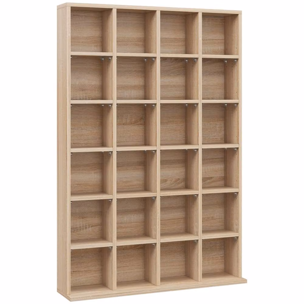 Wyld Haus Sifato Natural Wood CD Storage Cabinet, Brown, W/H: 89 x 130.5 cm – 3