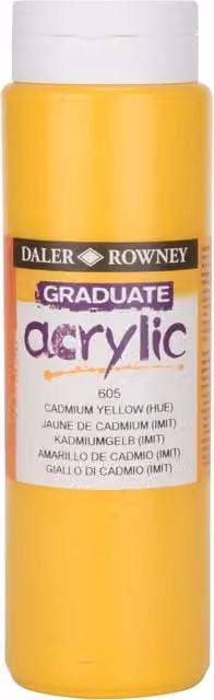 Daler Rowney Graduate Acrylic Paint Cad Yellow Hue, 500ml