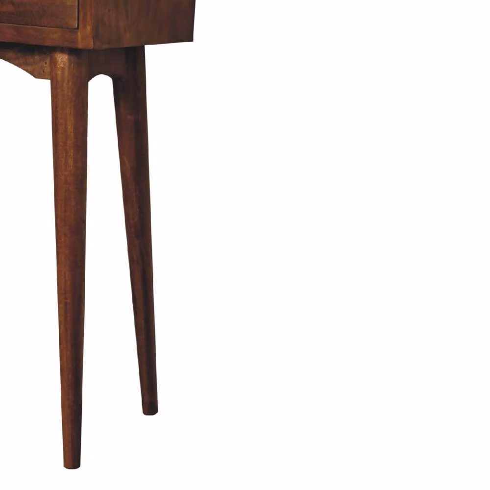 STILVORA Mango Wood Console Table with Nordic Legs in Brown Finish – 4
