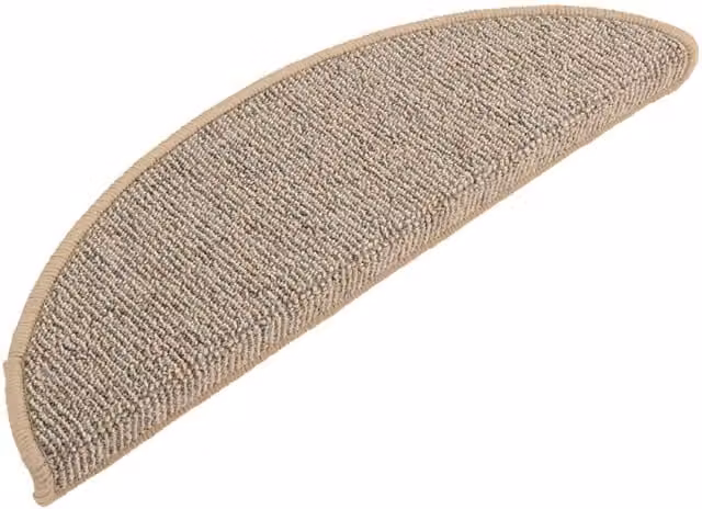 Berkfield Home Self-Adhesive Carpet Stair Treads, 15 Pieces, Brown and Beige, W: 56 cm, D: 17 cm, H: 3 cm