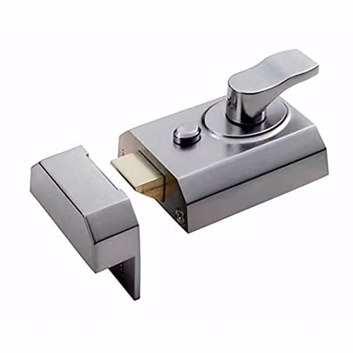 Loops Rim Cylinder Nightlatch 60mm Silver