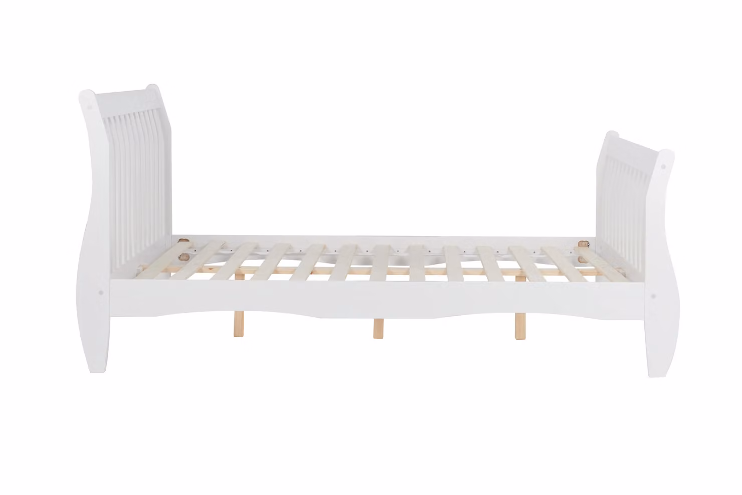 Birlea Belford White Lacquered Solid Pine Bed Frame, W/D/H: 140 x 200 cm – 2