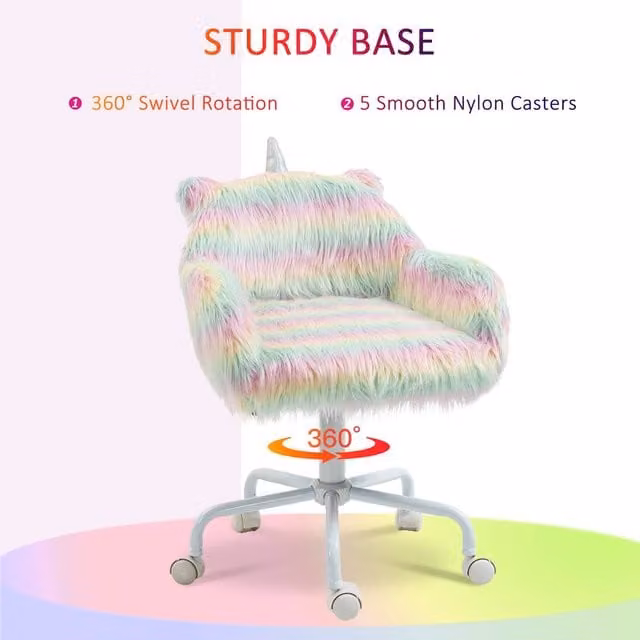 ERGOVEXA Unicorn Multicolour Task Chair with Armrests and Castors, W/D/H: 56 x 54 x 120 cm – 1