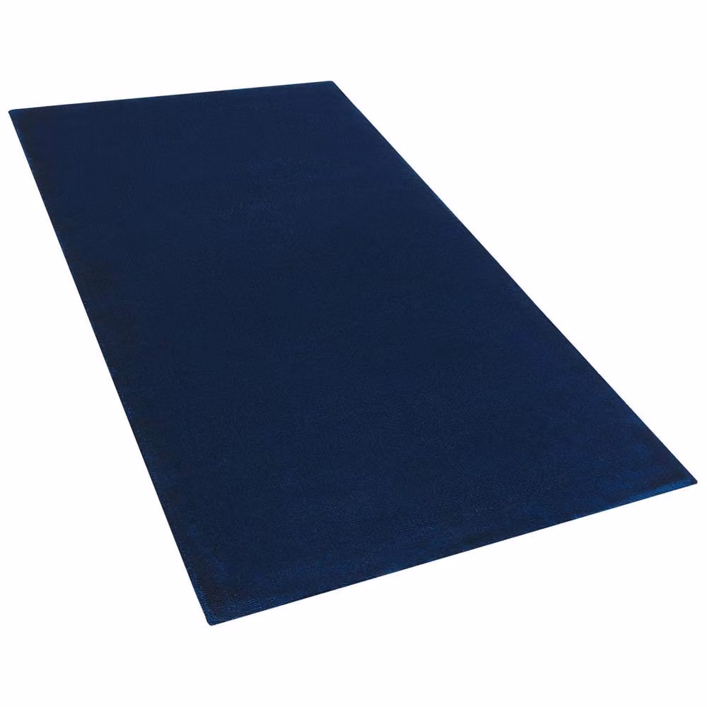 Wyld and Coco Navy Blue Viscose and Cotton Hand-Tufted Rectangular Rug, W: 80 cm, L: 150 cm – 3