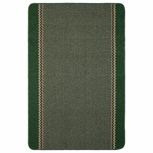 THE RUGS Green and Beige Machine Washable Non-Slip Rectangular Area Rug with Bordered Design, W/D/H: 100 x 67 cm