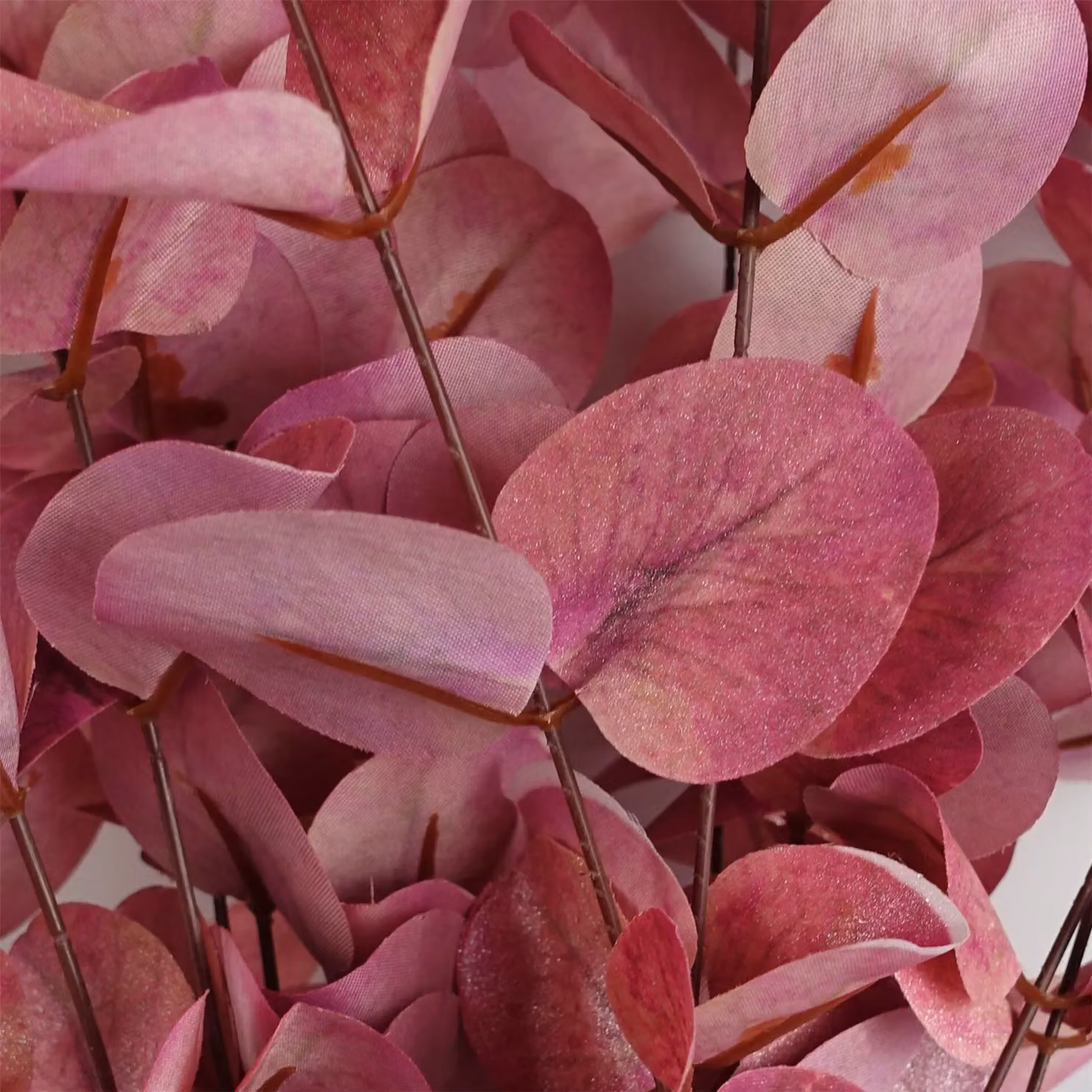 LeafUK Pink Artificial Eucalyptus Foliage Stem, 80cm – 2