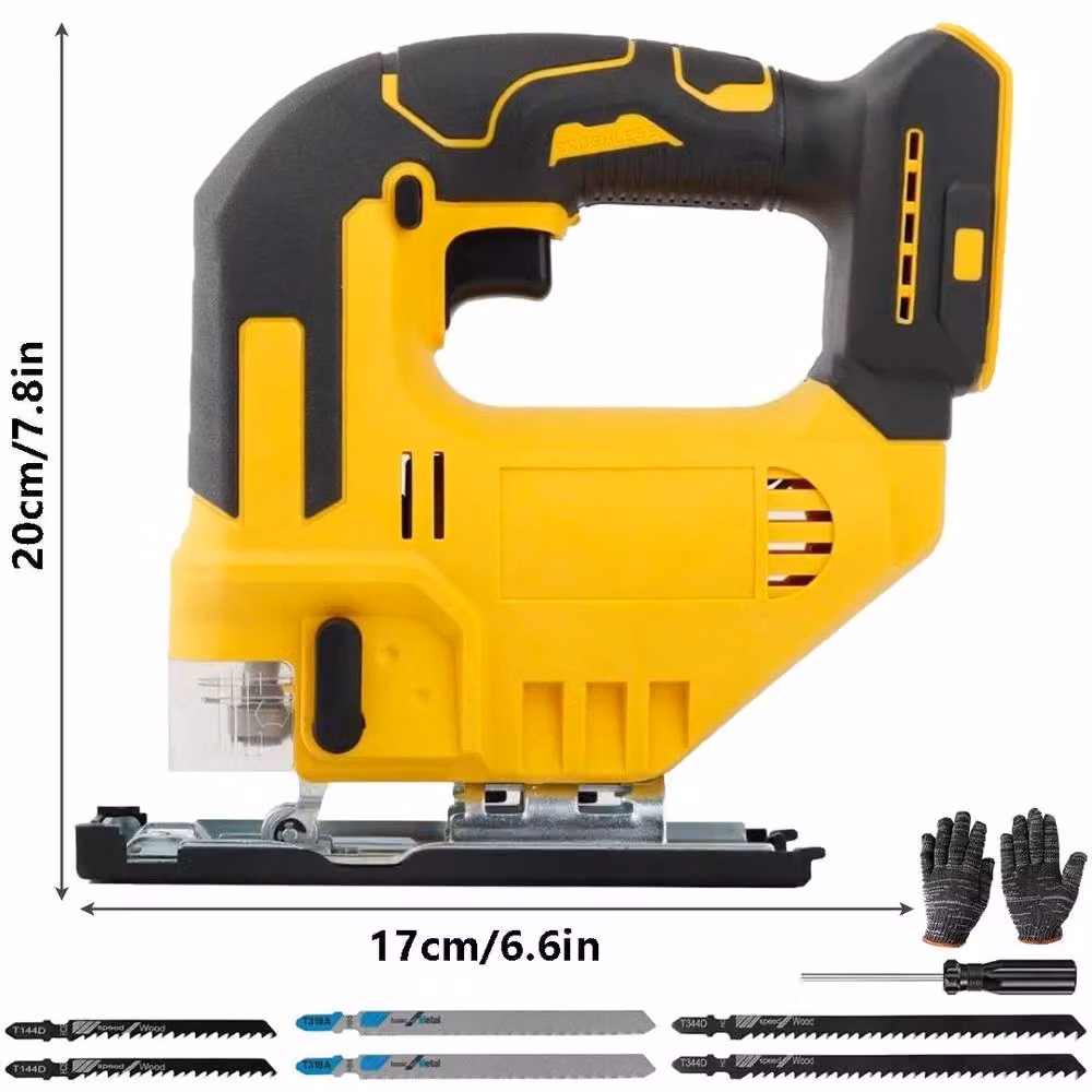 Ventryn Cordless 20V Yellow Woodworking Jigsaw with Bevel Cut Function – 2