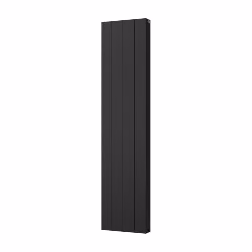 UK Radiators Thetford Black Vertical Designer Radiator Smooth Aluminium, H: 160 cm, W: 37.2 cm – 2