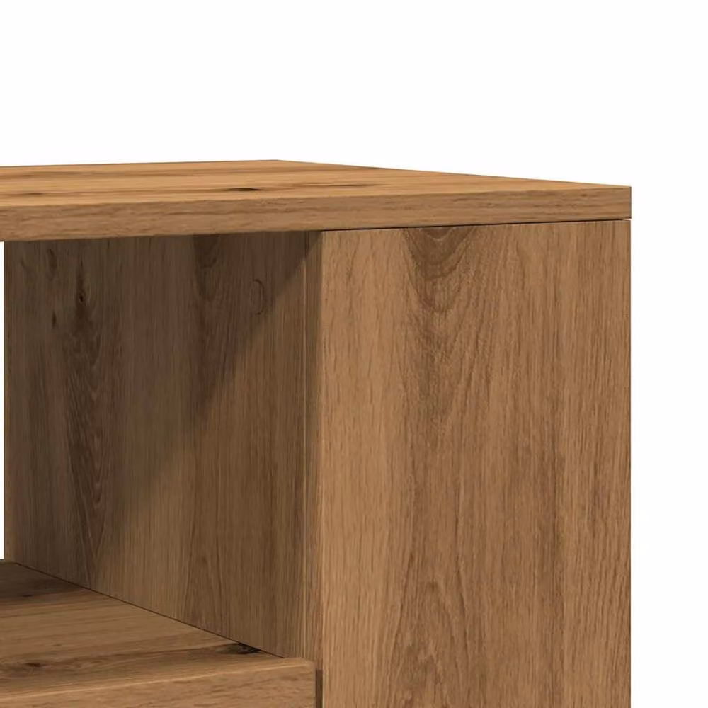 Berkfield Home Artisan Oak TV Cabinet with Castors, Brown, W: 102 cm, D: 34.5 cm, H: 43 cm – 3