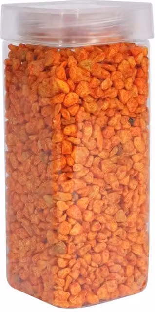 KDMD Orange 4-6mm Pebbles in Square Jars, 3 Pack (900g each)