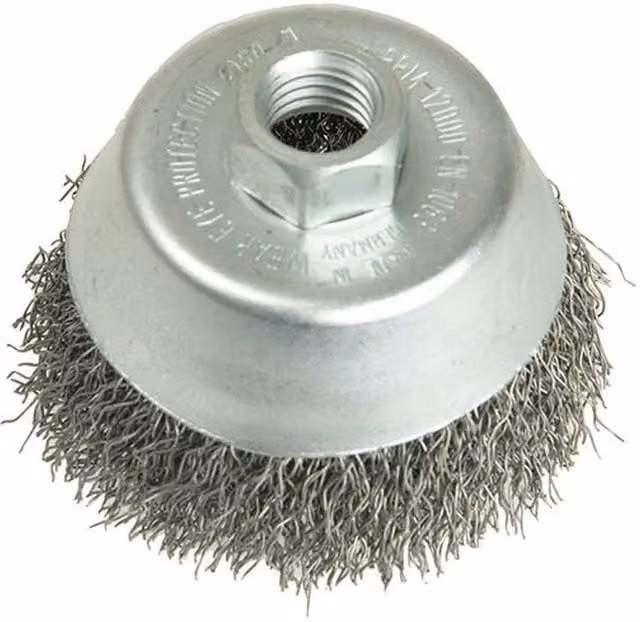 Lessmann Cup Brush for Painting, Multicolour and Silver – 1