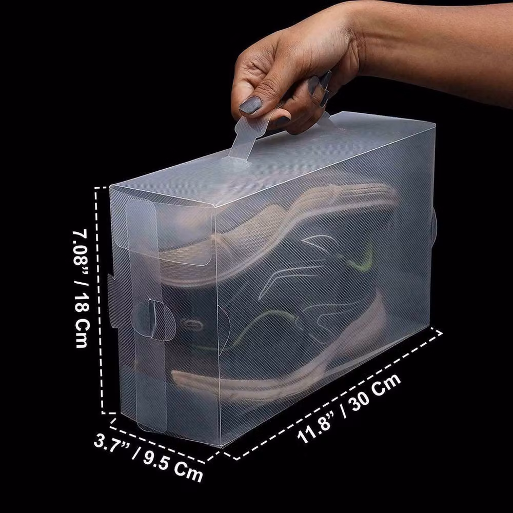 NESTLUNE 10-Piece Stackable Clear Plastic Shoe Storage Organiser Drawer Boxes – 2