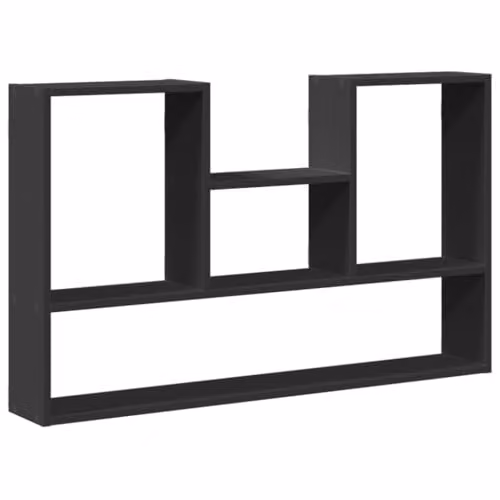 vidaXL Wall Mounted Shelf, Black, W/D/H: 99 x 15 x 60 cm
