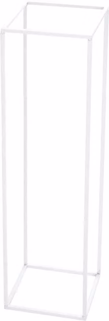Livingandhome White Geometric Metal Wedding Flower Stand Centrepiece, Height: 30 cm