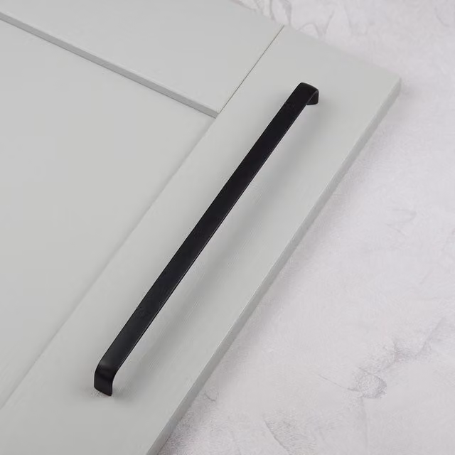Handle & Home Curved Cabinet D Handle in Matt Black, 328mm