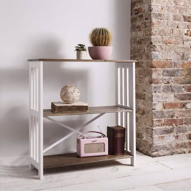 Noa and Nani Canterbury Bookshelf in Dark Pine and White