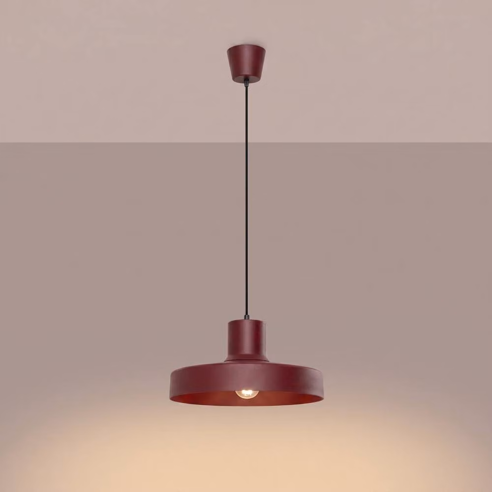 Sollux Lighting Modern Suspended Pendant Lamp in Red, W/D/H: 120 x 35 x 35 cm – 2
