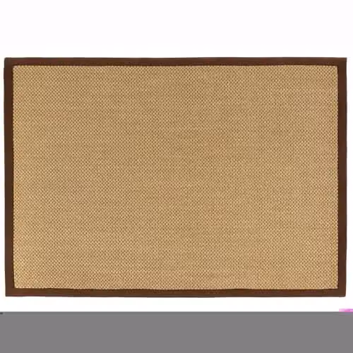 Phoenox Textiles Limited Origins Woven Sisal Rug in Beige and Brown with Dark Brown Border, W: 120 cm, L: 170 cm – 1