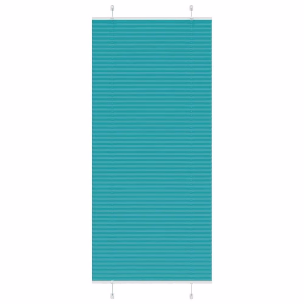 Berkfield Home Single Pleat Blind in Petrol Green, W: 85 cm, H: 200 cm – 1