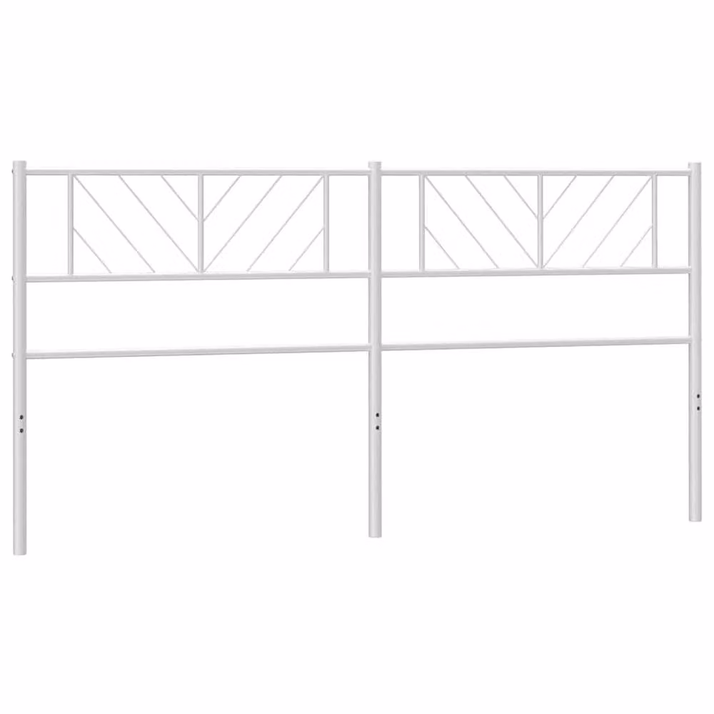 Berkfield Home Modern Matt White Metal Headboard W: 193 cm – 2