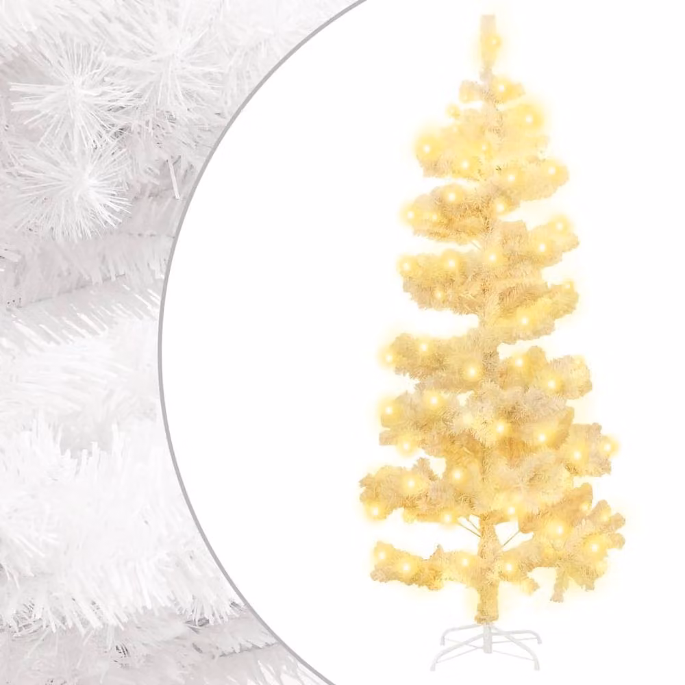 Berkfield Home Swirl Pre-lit White Christmas Tree with Stand, Height: 150 cm – 2