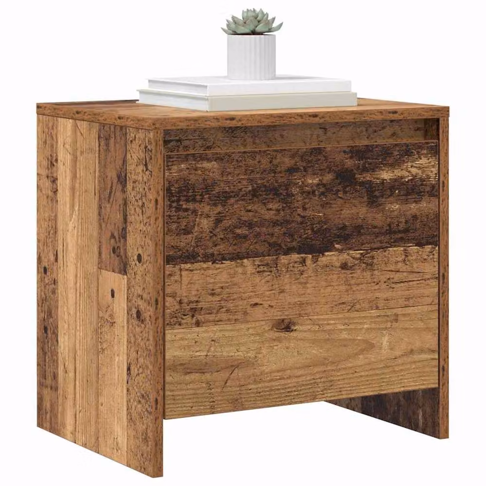 Berkfield Home Rustic Bedside Cabinet in Brown Engineered Wood – 3