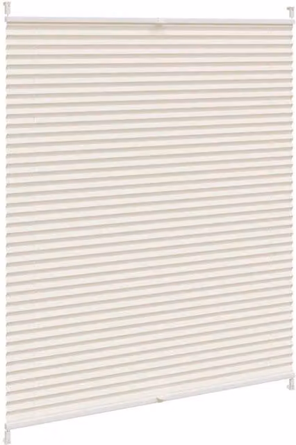 Berkfield Home Single Pleat Plisse Blind in Beige, W: 110 cm, H: 125 cm