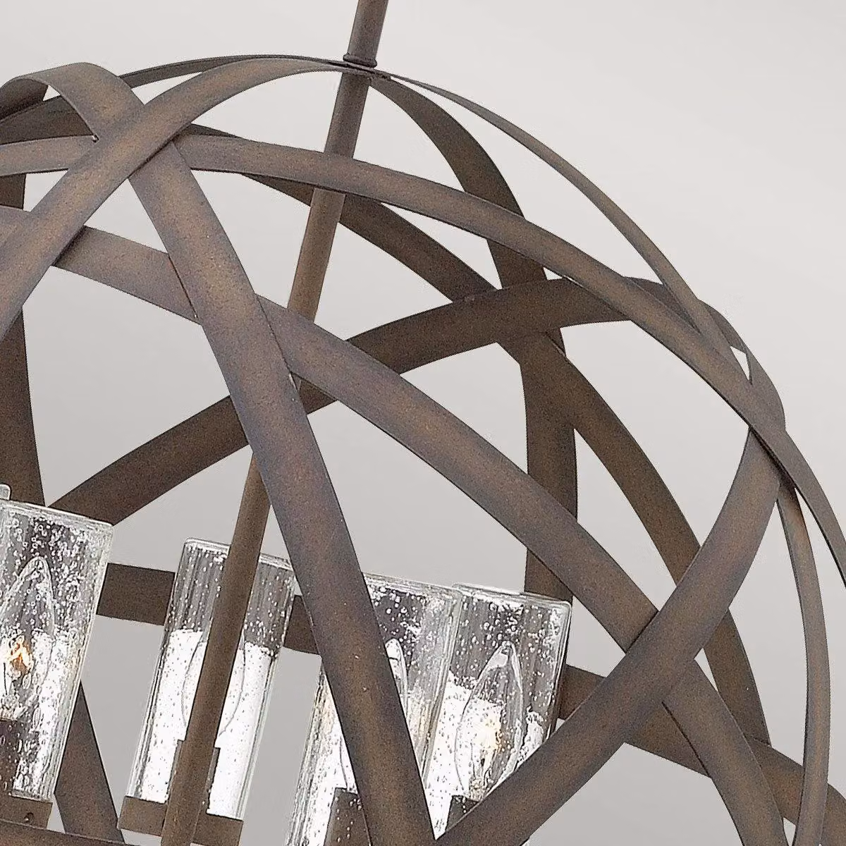 Netlighting Carson 5 Light Outdoor Ceiling Pendant Light in Grey Metal and Glass with IP44 Rating and E14 Socket – 4
