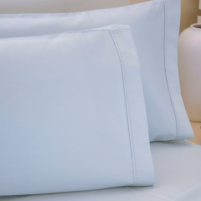 Belledorm 200 Thread Count Egyptian Cotton Housewife Pillowcases, Pair, Blue