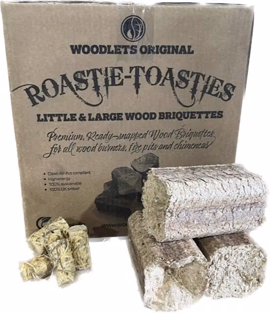 Roastie Brown Wood Charcoal Briquettes