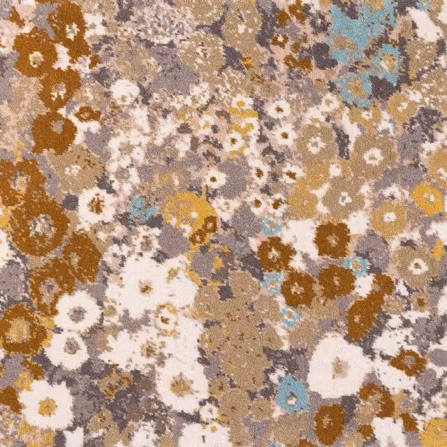 House of Hackney Hollyhocks Floral Wool Runner in Beige and Multicolour