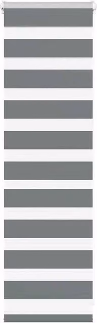 Berkfield Home Zebra Blind in Dark Grey, Polyester, W: 40 cm, H: 100 cm – 1