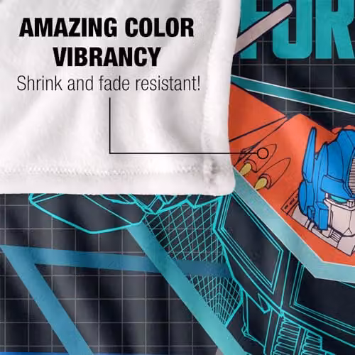 LOGOVISION Transformers Schematic Break Optimus Prime Super Soft Fleece Throw Blanket, W/D: 152 x 127 cm, Multicolour – 3