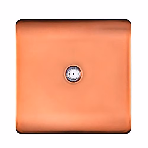 Trendi Switch 1 Gang Flush Male F-Type Satellite Television Socket in Copper – 2