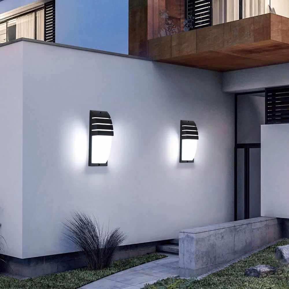 Pheashine 2-Pack LED Outdoor Wall Lights, 12W 6500K Cool White, Black Aluminium Up and Down Exterior Fixtures – 3