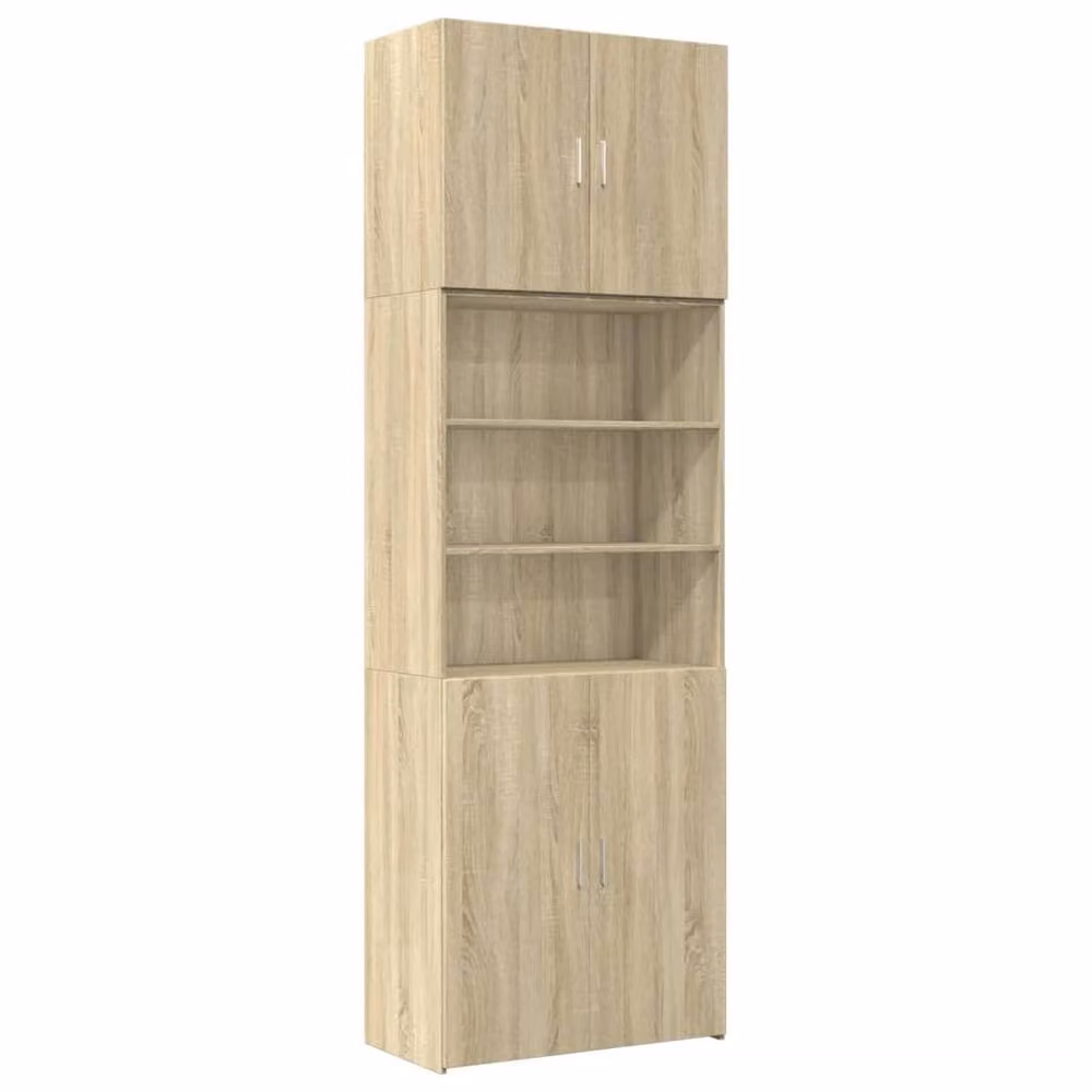 Berkfield Home Sonoma Oak Highboard in Brown, W/D/H: 80 x 42.5 x 249 cm – 2
