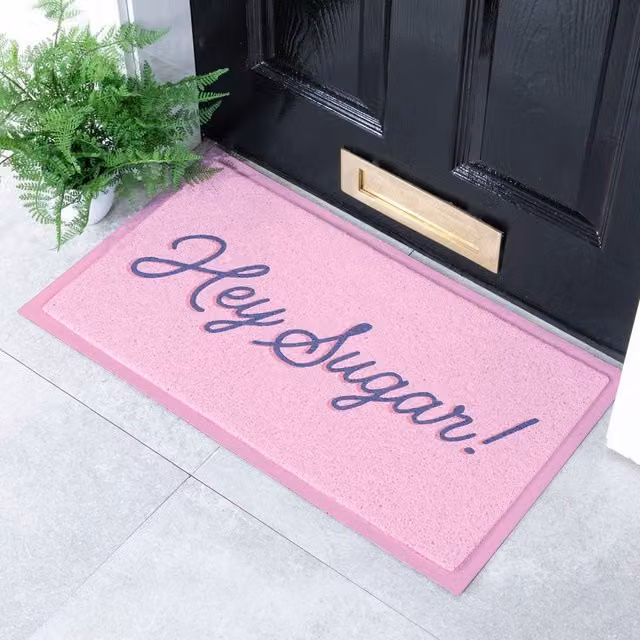 Artsy Mats Hey Sugar Indoor & Outdoor Doormat, Pink, W/D: 70 x 40 cm – 1