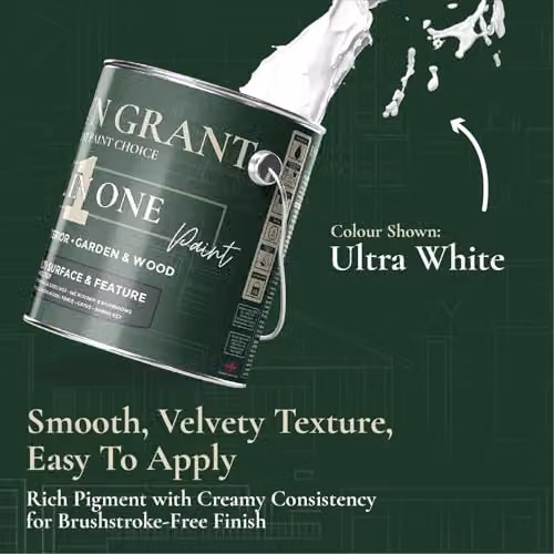 Evelyn Grant All-In-One Multi-Surface Paint and Primer, Matt, Belgium Chocolate Brown, 1L – 3