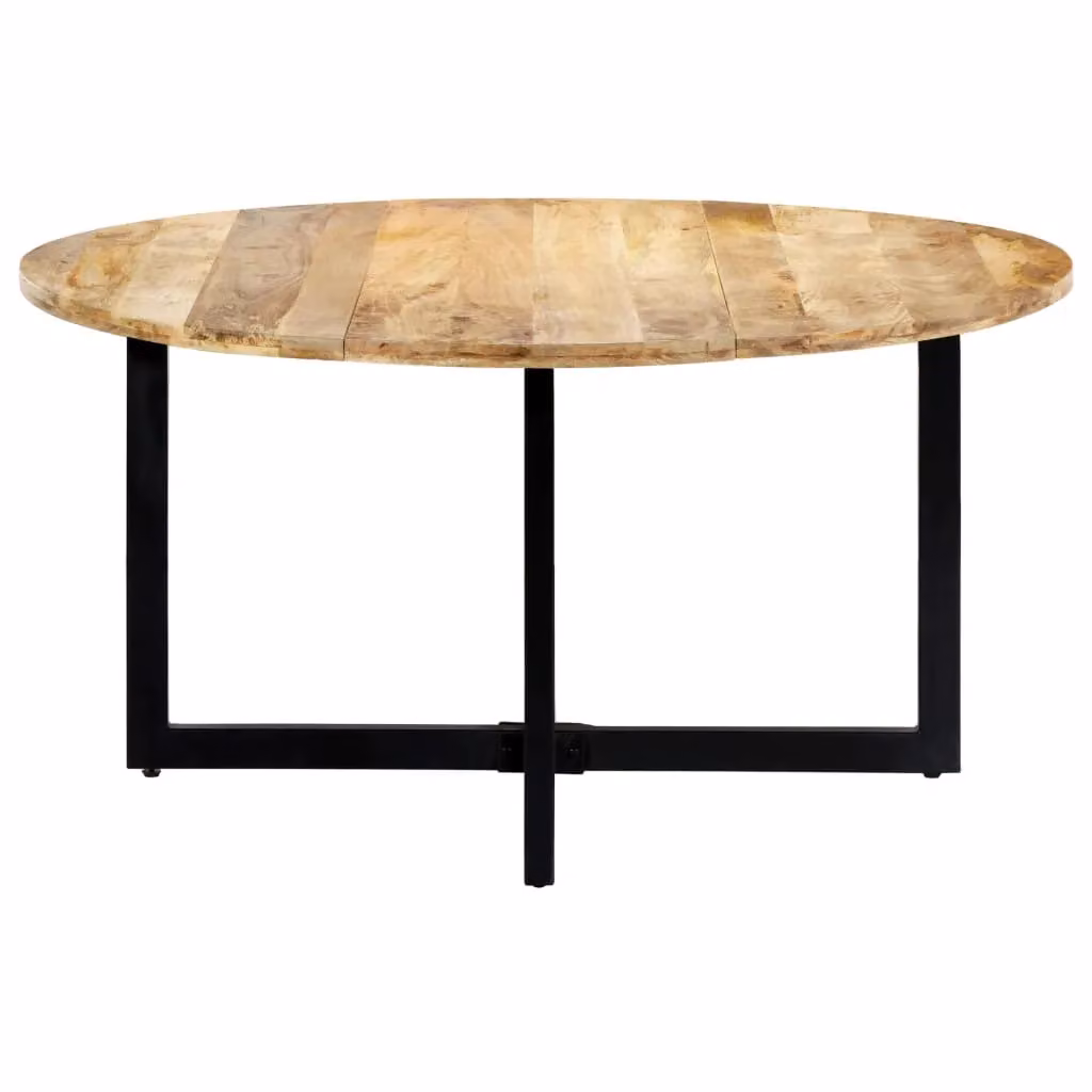 Berkfield Home Brown Solid Mango Wood Dining Table W: 150 cm, D: 73 cm – 2