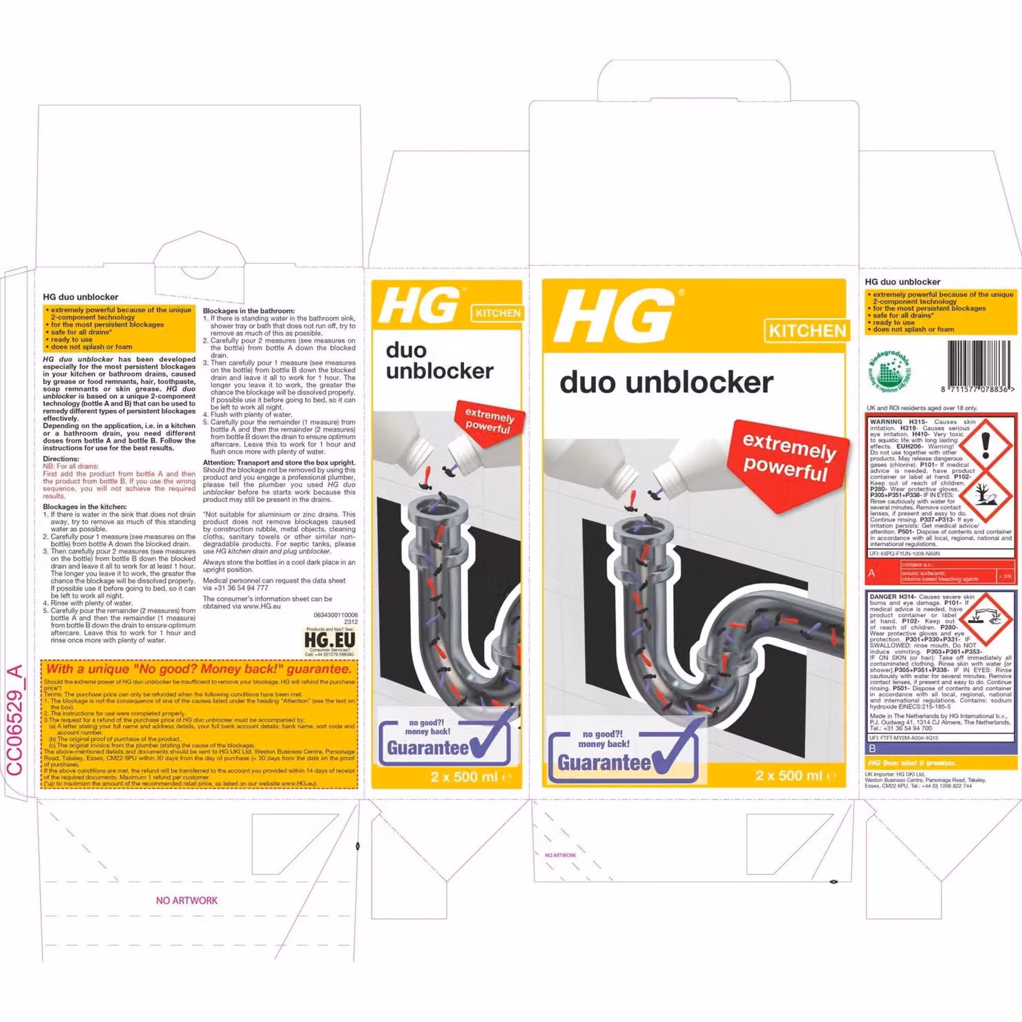 HG Duo Unblocker, 1 l, White – 2