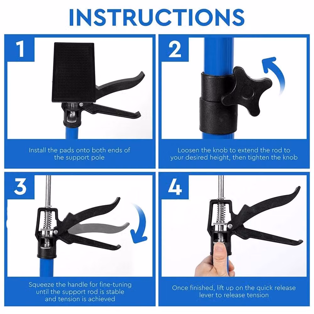 Nordara 2-Piece Adjustable Builder Ceiling Support Props in Blue – 4
