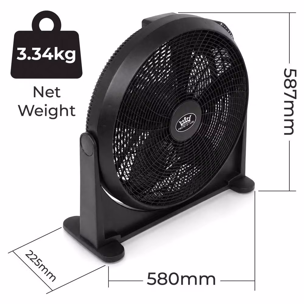 St Helens Prem-I-Air 20 inch Air Circulator with Remote Control in Black – 2