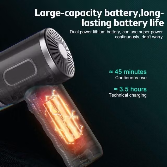 EONLION Rechargeable Car Vacuum Cleaner in Black – 1