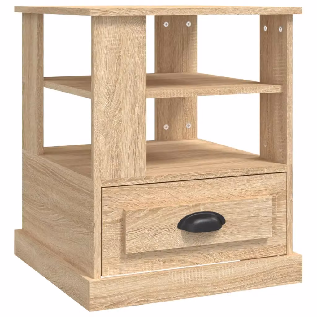 Berkfield Home Sonoma Oak Side Table in Brown, W/D/H: 50 x 50 x 60 cm – 2
