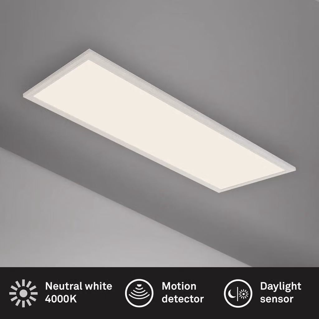 Briloner 38W Ultraslim White Recessed LED Panel with Motion and Dusk Sensor – 2