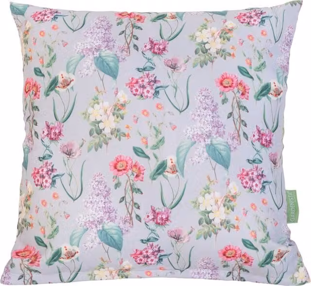Gardenista Flower Meadow Grey Floral Printed Outdoor Scatter Cushion with Removable Washable Cover