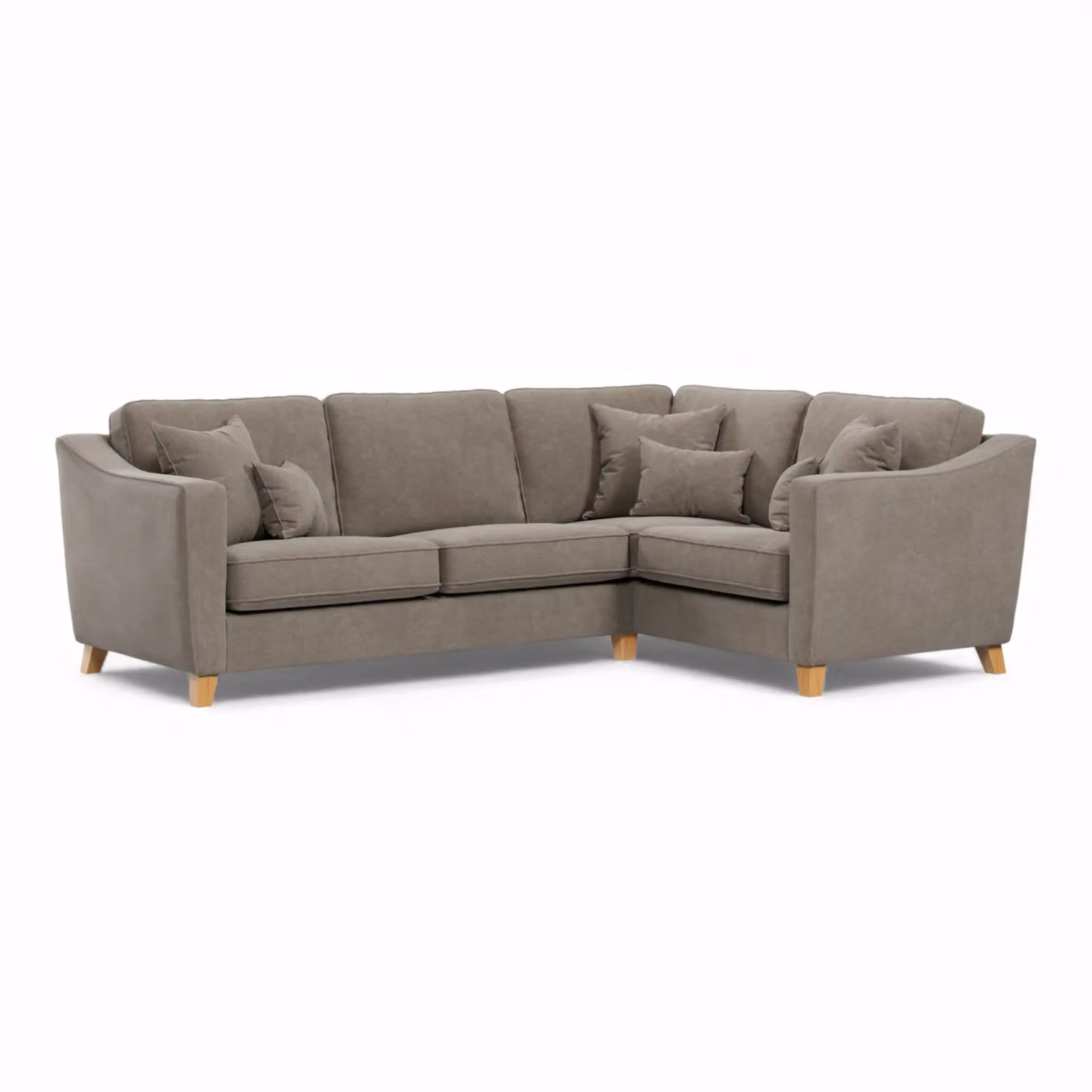 The Great Sofa Company Jackson Left Hand Facing Chenille Corner Sofa in Brown – 2