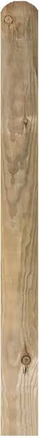Snowdon Timber Impregnated Round Top Palisade Picket Fence Board, Brown, 2 Pack, W/D/H: 95mm x 20mm x 120cm